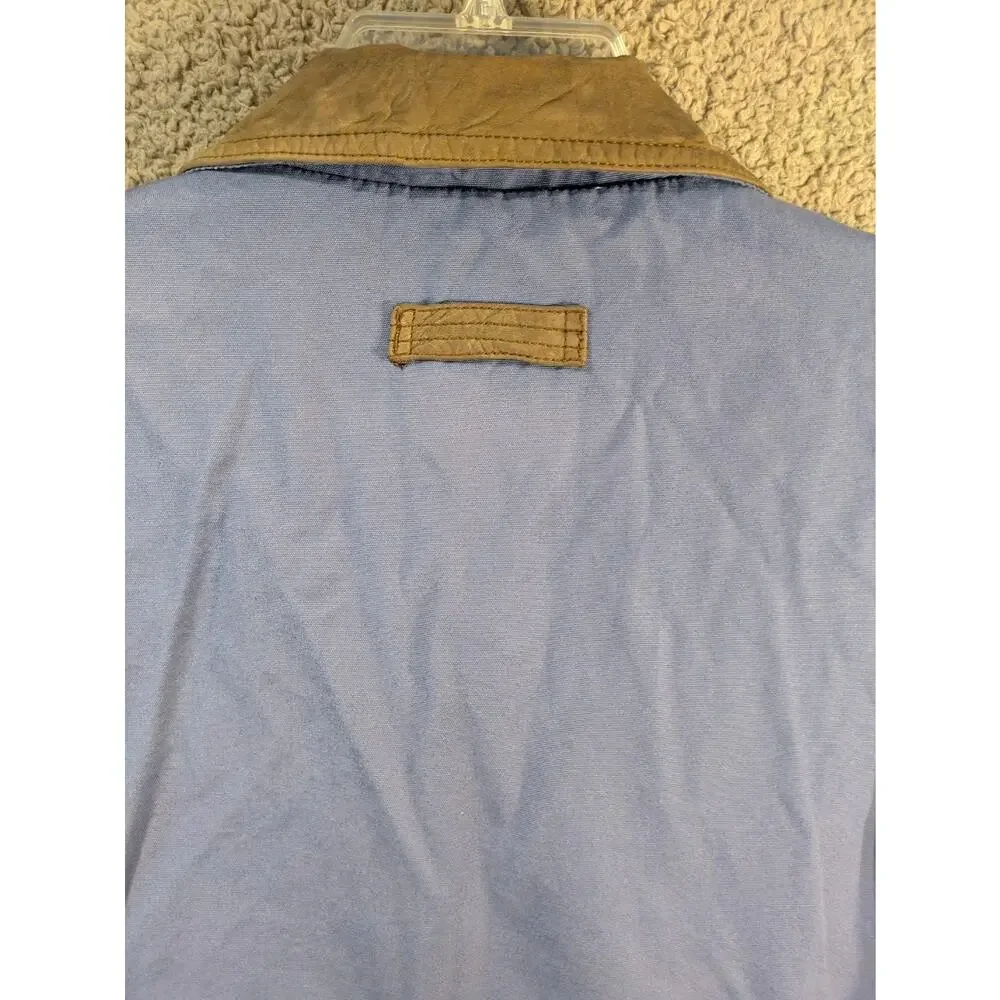 Eddie Bauer Vintage Chore Coat, Barn Jacket Leather Collar Utility Workwear - Picture 10 of 14
